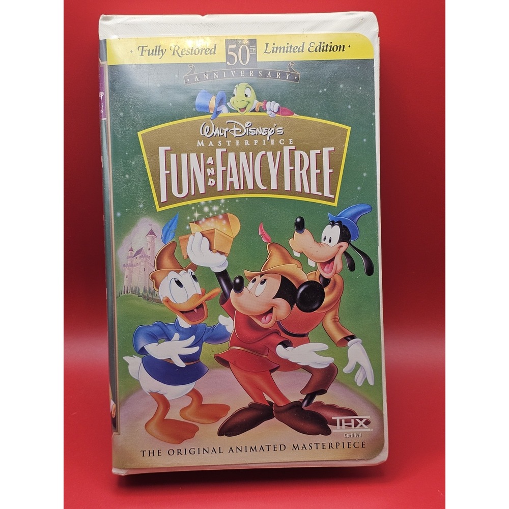 Walt Disney FUN‎ and FANCY FREE VHS Tape Masterpiece Collection 50th Anniversary